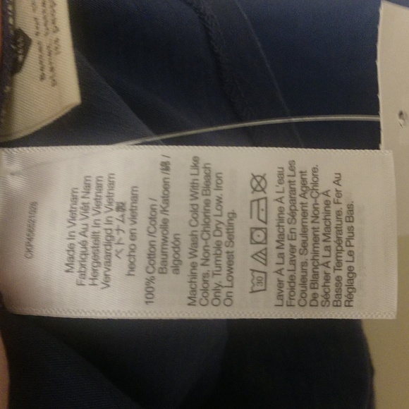 NWT Madewell XXS Long Sleeve Crew Neck Pocket Tee Naval Blue - Picture 6 of 7